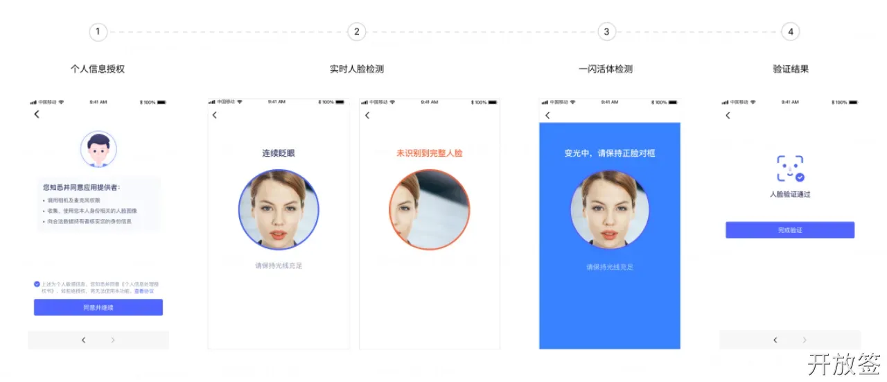 文件签署时，腾讯云人脸识别页面